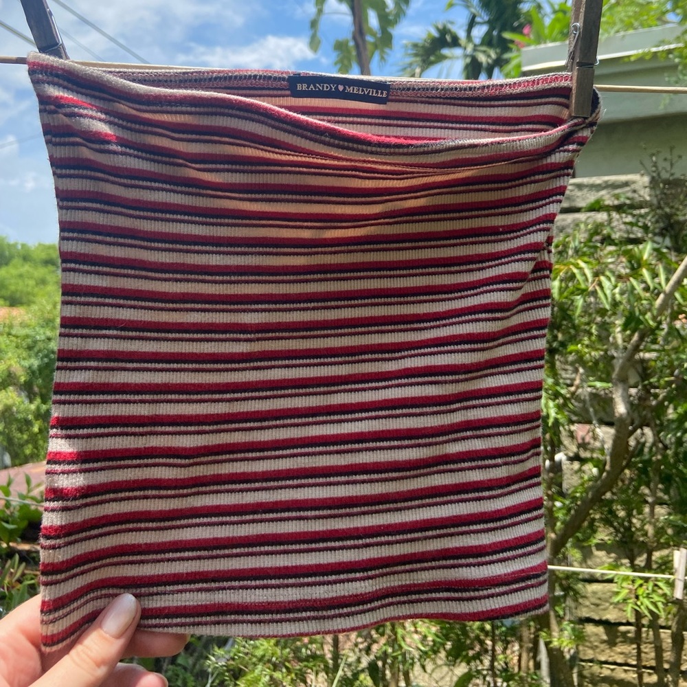 brandy melville striped tube top